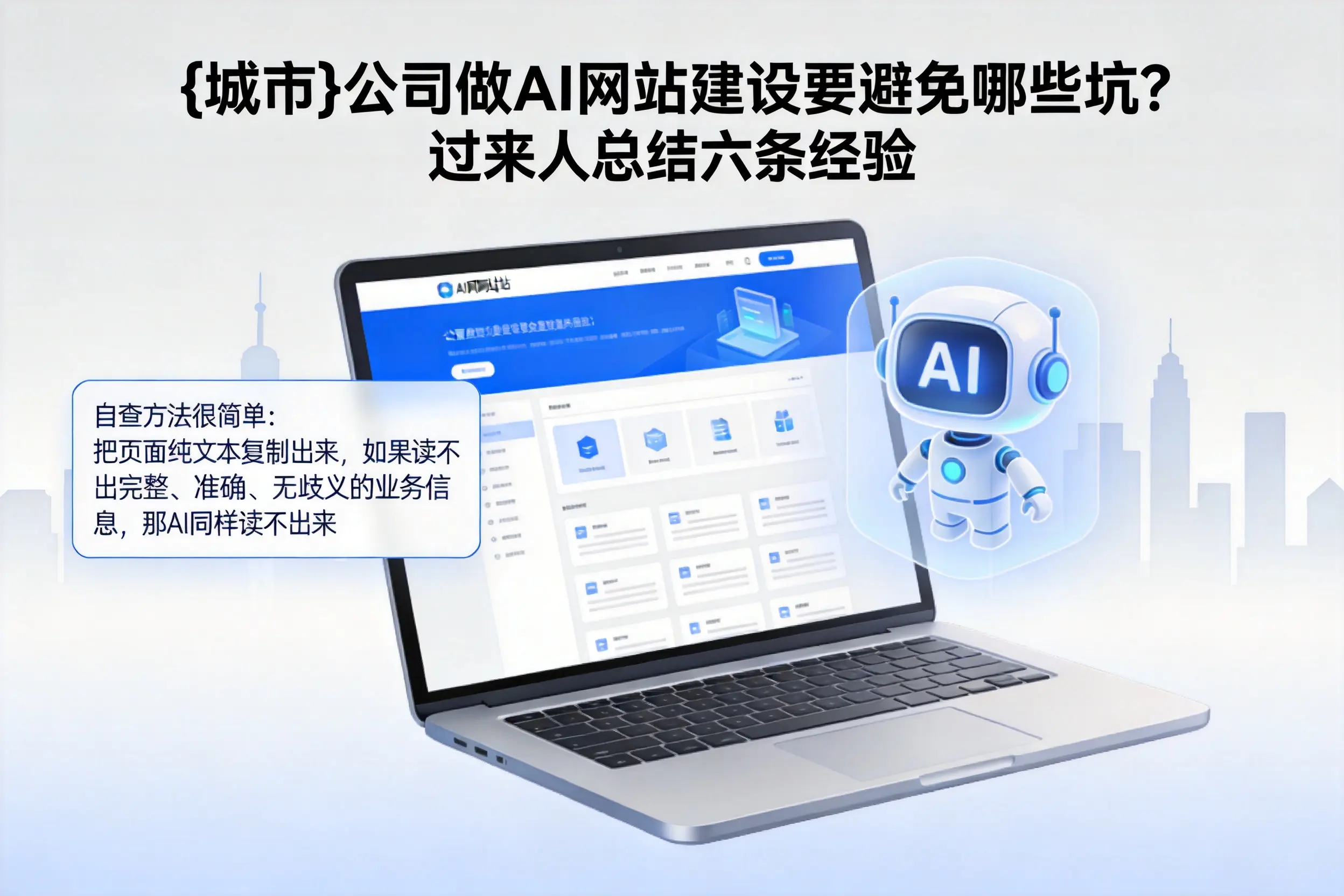 宜昌公司做AI网站建设要避免哪些坑?过来人总结六条经验