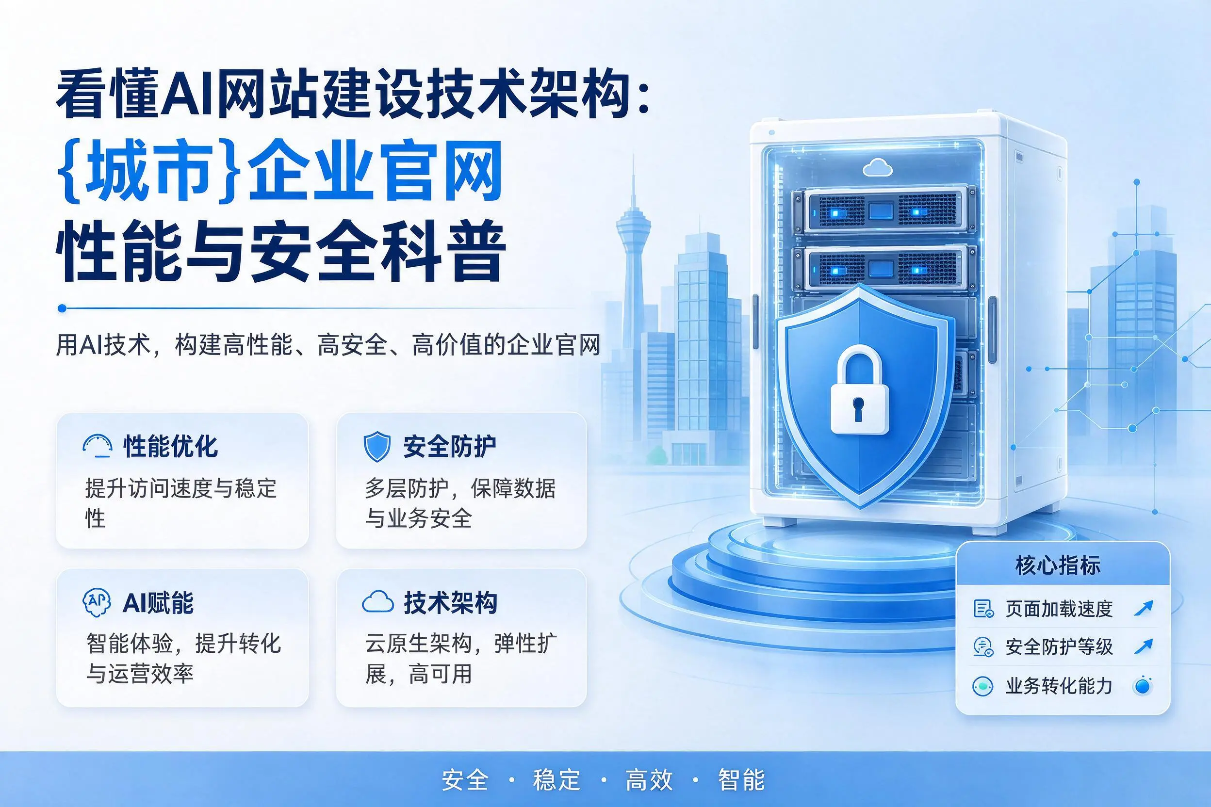 看懂AI网站建设技术架构:宜昌企业官网性能与安全科普