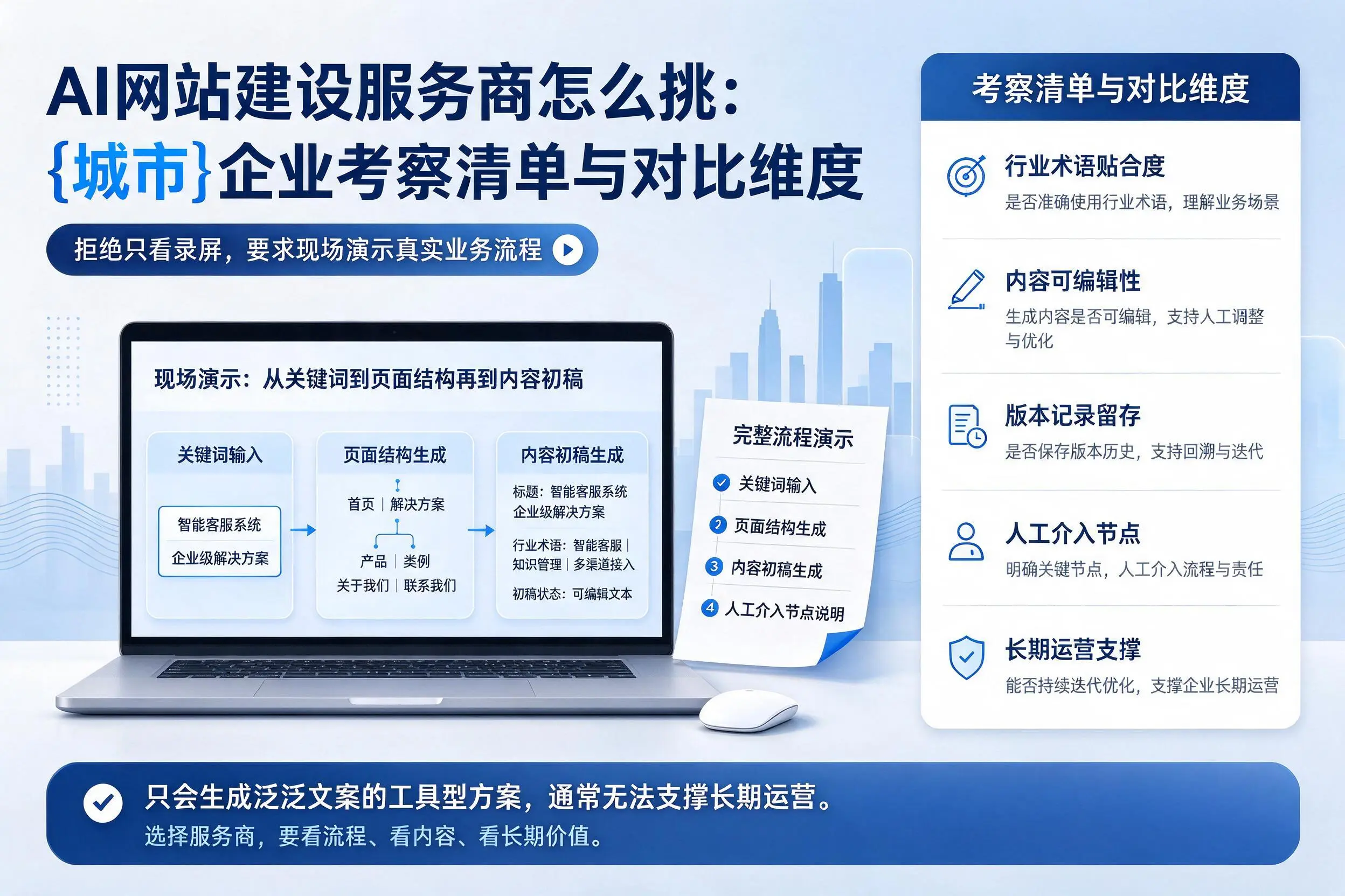 AI网站建设服务商怎么挑：宜昌企业考察清单与对比维度