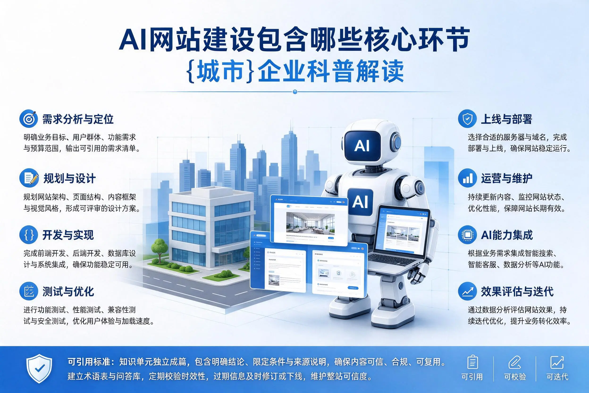 AI网站建设包含哪些核心环节，宜昌企业科普解读